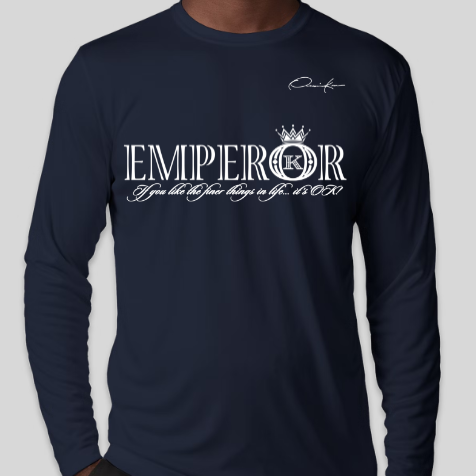 emperor shirt long sleeve navy blue