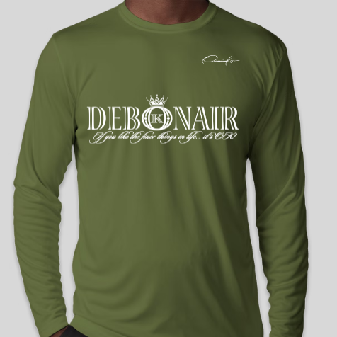 debonair shirt long sleeve army green