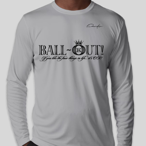 ball out gray long sleeve shirt