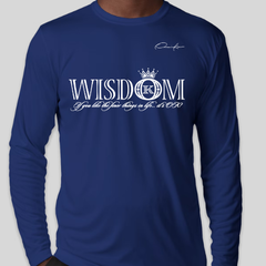 Wisdom Clothing Long Sleeve T-Shirt - Royal Blue / Small - Long Sleeve Tee
