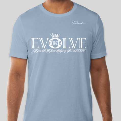 evolve t-shirt carolina blue