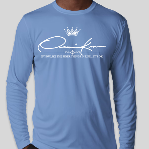 signature collection shirt carolina blue long sleeve