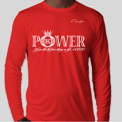 Power Long Sleeve T-Shirt - Red / Small - Long Sleeve Tee