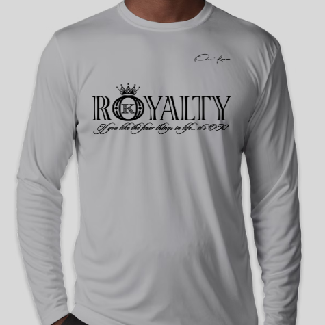 royalty shirt gray long sleeve