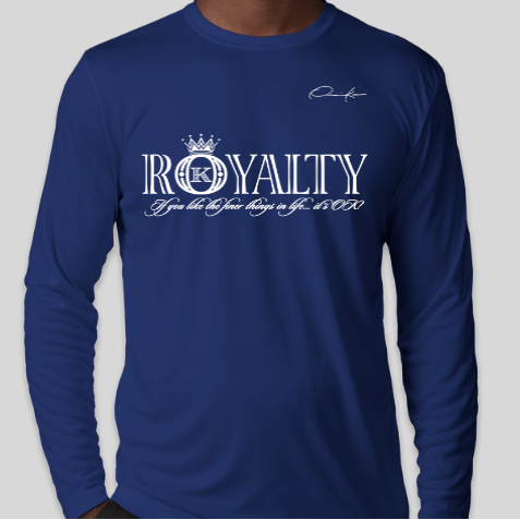royalty shirt royal blue long sleeve