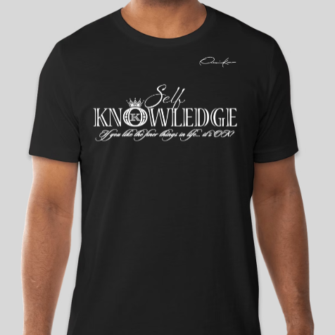 self knowledge t-shirt black