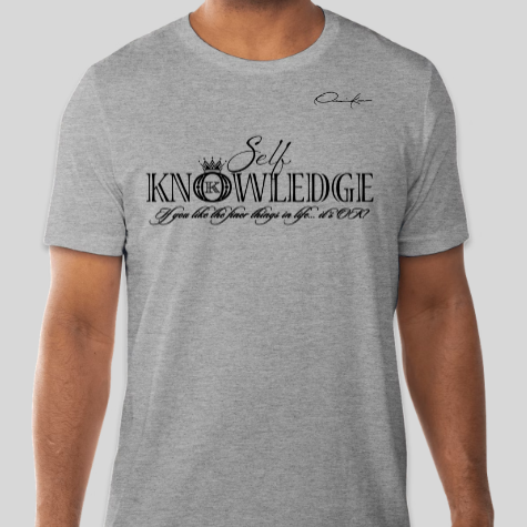 self knowledge t-shirt gray
