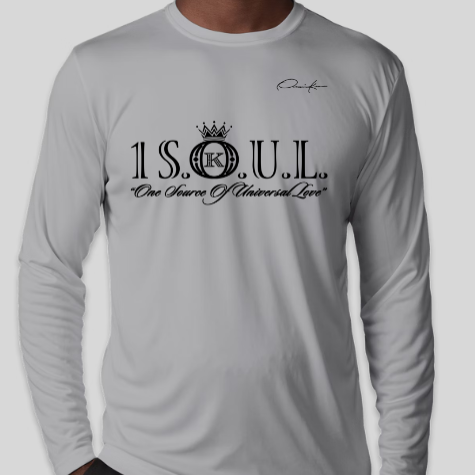gray 1 S.O.U.L. long sleeve shirt