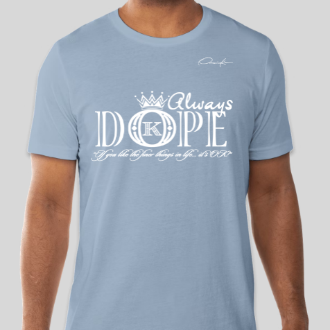 dope t-shirt carolina blue