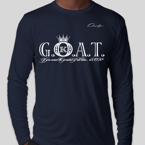 goat long sleeve shirt navy blue
