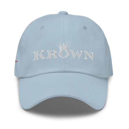 light blue women's krown baseball cap