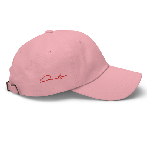 women's plain pink signature cap