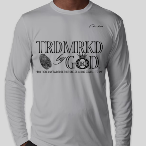 trademarked by god long sleeve gray