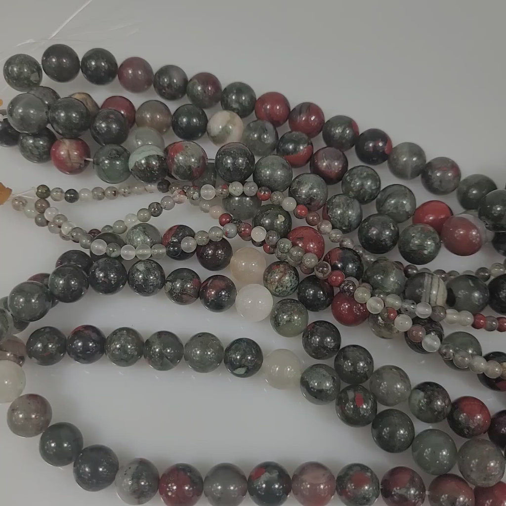 african bloodstone gemstone beads video