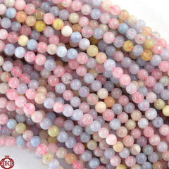 Beryl Morganite Smooth Polished Beads - 4mm - Beads