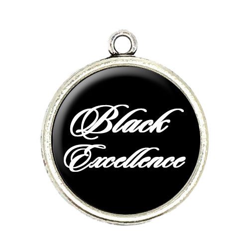 black excellence cabochon charm