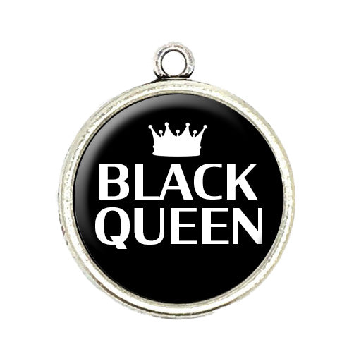 black queen cabochon charm