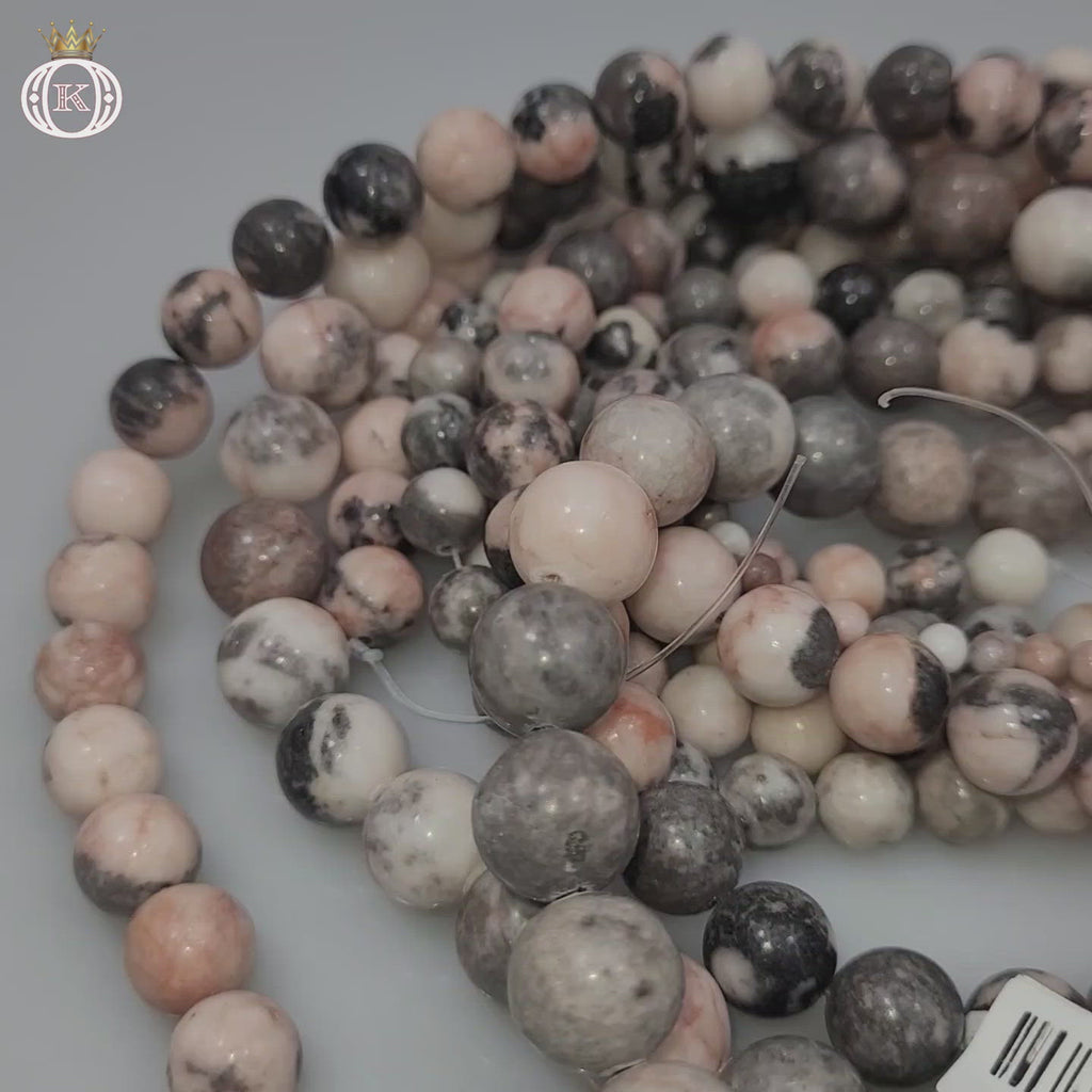 pink tiger eye gemstone beads video