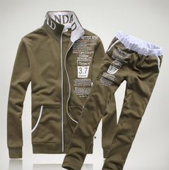 Slim Fit Casual Standard Tracksuit - Green / M - sets