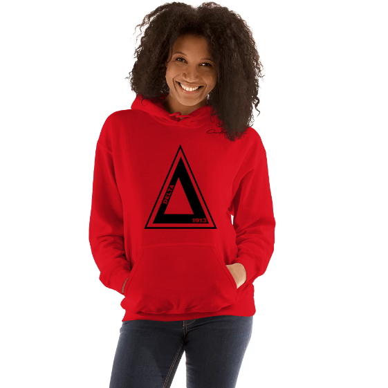 delta sigma theta greek letter hoodie red
