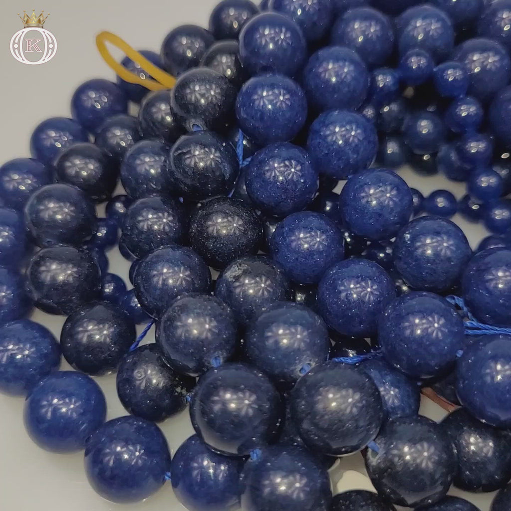 blue sapphire quartz gemstone beads video