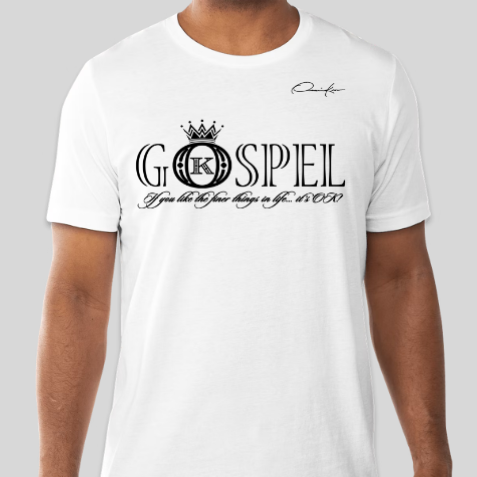 gospel t-shirt white