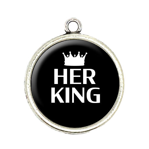 her king cabochon charm