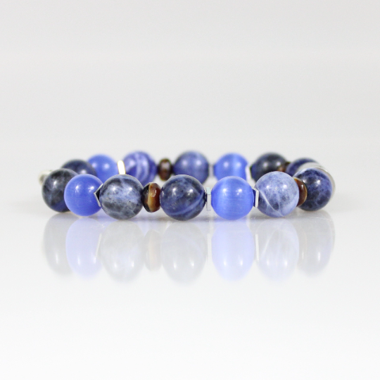 blue sodalite bead bracelet