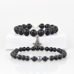 Masonic Stackable Bead Bracelet Set - 4.5 in - Bracelet