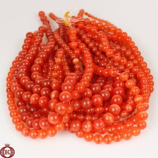wholesale orange cats eye gemstone beads