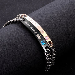 Her King & His Queen Matching Bracelet Set - King & Queen Set - bracelet