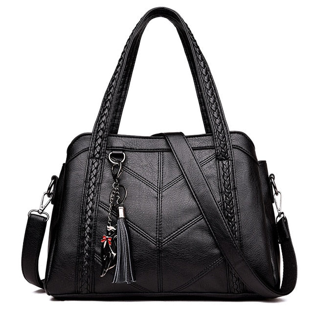 black feline cat handbag purse