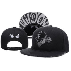 Hip-Hop Bandit Snapback Caps - Black - cap