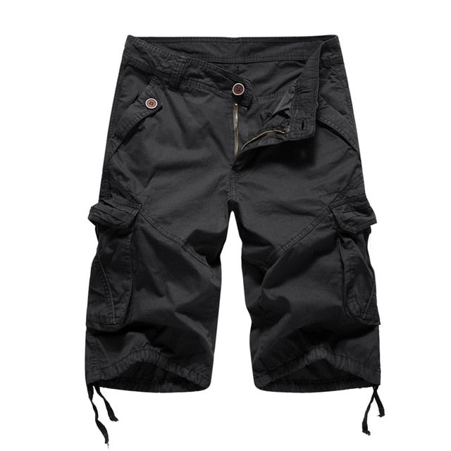 black tactical cargo shorts men