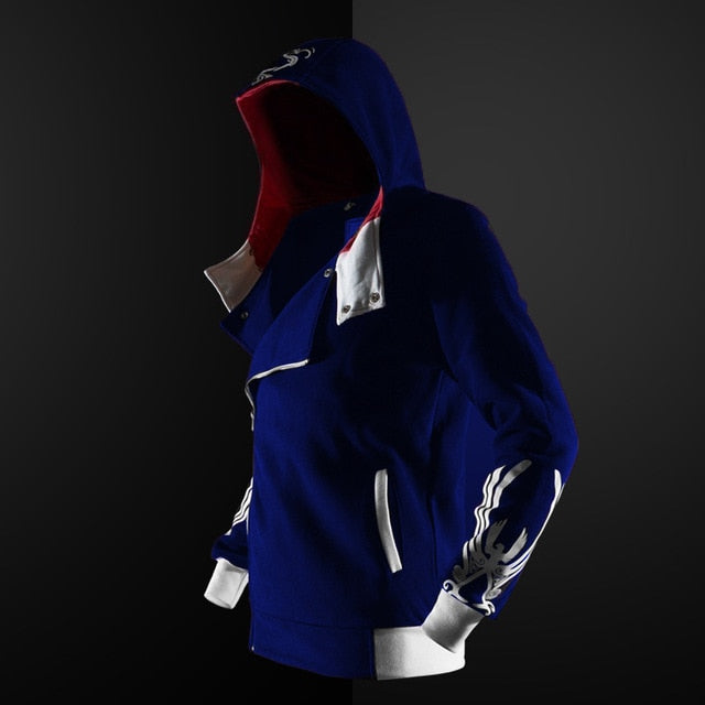 graphic design fashion hoodie men royal blue