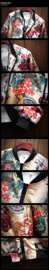 floral print fashion jacket men collection