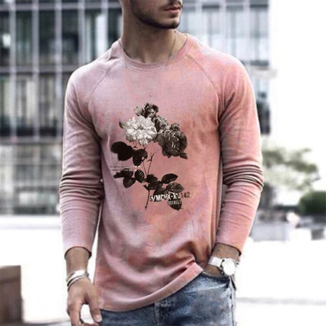long sleeve pink mauve shirt men