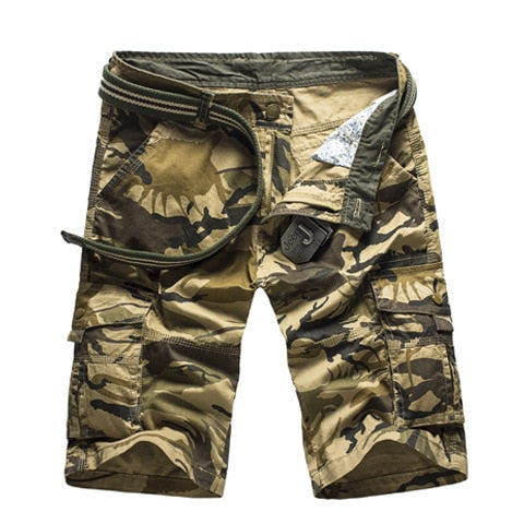 tan desert camouflage cargo shorts men