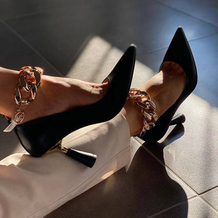 black and gold heel fancy pumps