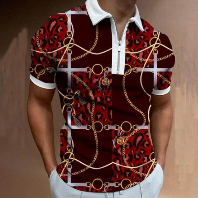 burgundy red zipper style polo shirt