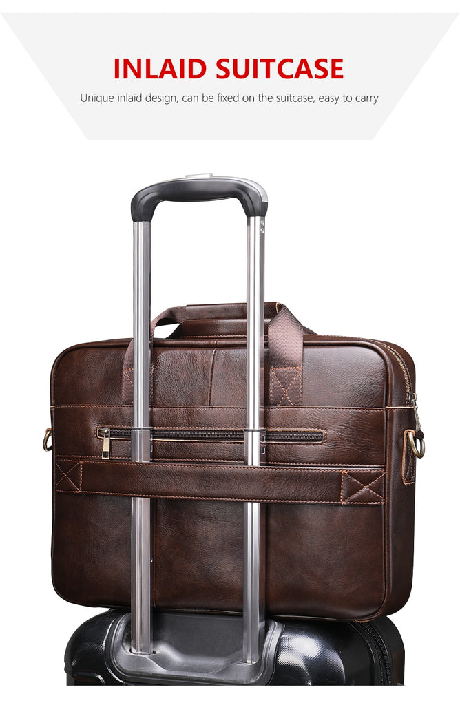 brown leather briefcase laptop bag