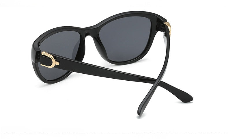 polarized black and gold  sunglasses