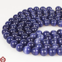 Purple Cats Eye Beads Smooth Round - 6mm - Beads