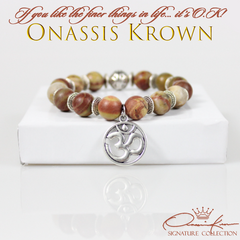 OM Aum Symbol Bead Bracelet - 4.5 in - Bracelet