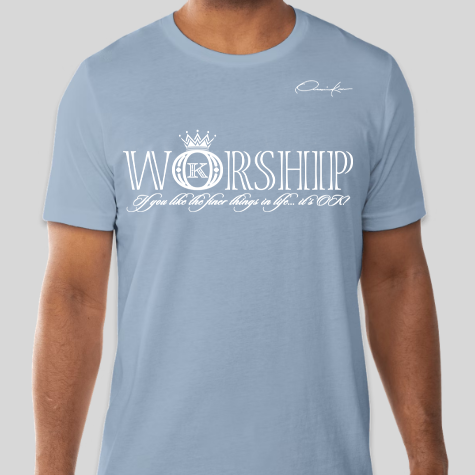 worship t-shirt carolina blue