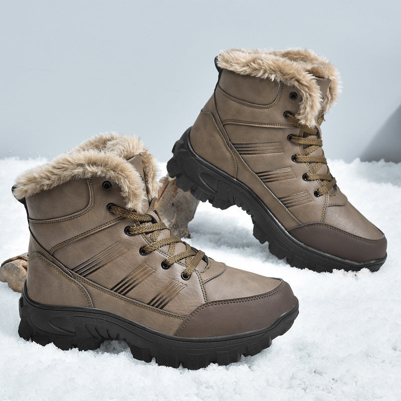 brown snow boots