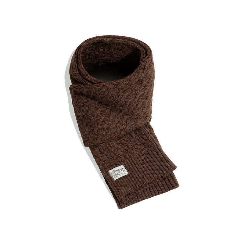 Men's Chocolate Brown Wool Scarf