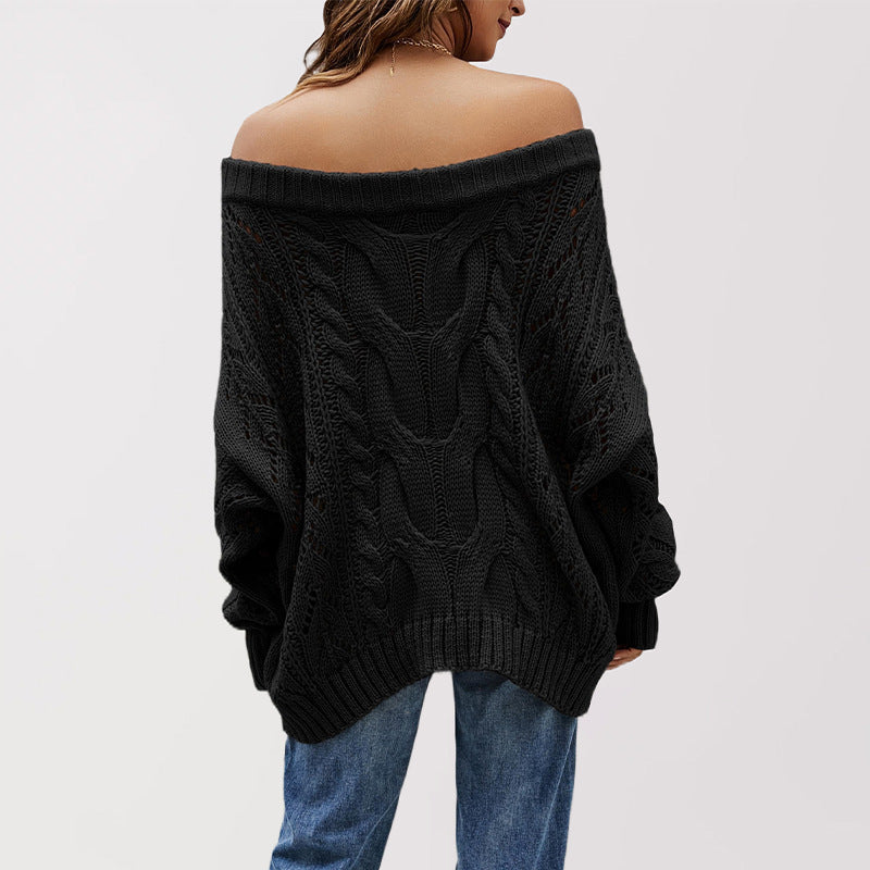 Strapless Loose Off Shoulder Solid Color Pullover Sweater – Onassis Krown