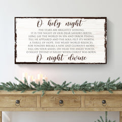 O Holy Night Christmas Sign II