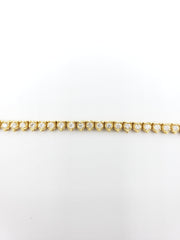 14K Gold- Diamond Pointer Tennis Chain 40.3 Grams - Default Title - Chain